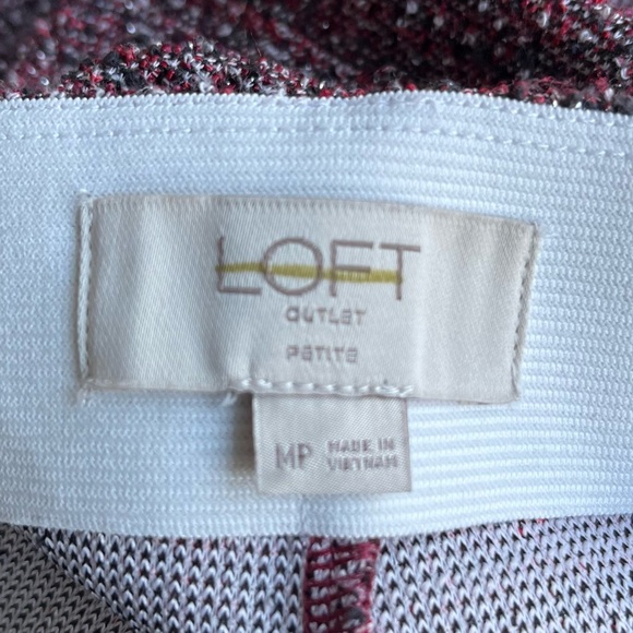 •LOFT• Tweed Textured A-Line Skirt -Size Medium Petite - Picture 2 of 6